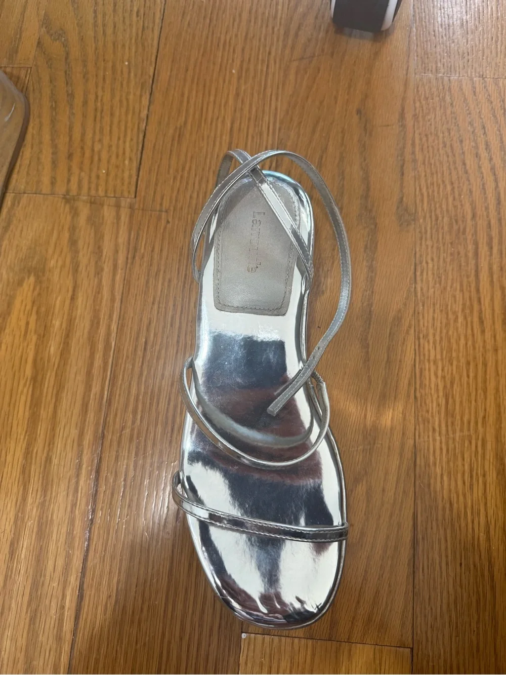 Larroude Gio Mirrored Platform Sandals 8.5